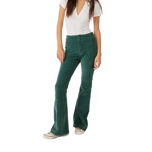 Pantalon Jean Jayde Cord Flare Verde