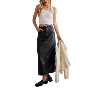 Falda Vegan Maxi Negra