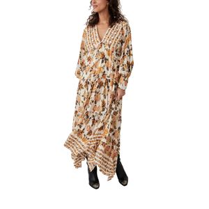 Vestido Row OF Roses Maxi Ivory