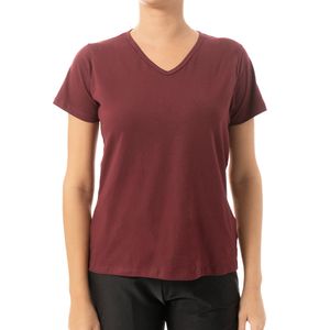 Basic T-Shirt Cuello en V Vino