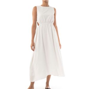 Vestido Midi Cut Out Crudo