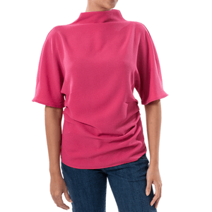 Blusa Cuello Tortuga Fucsia