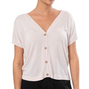 V Neck Sweat Top Peach