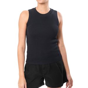 Basic Ribbed Top Negro