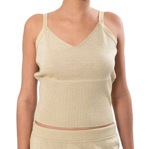 Top Tejido Lurex Dorado