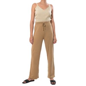 Pantalon Tejido Acampanado Cafe