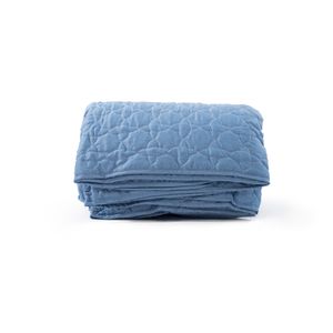 Cubrecama Bordado Celeste