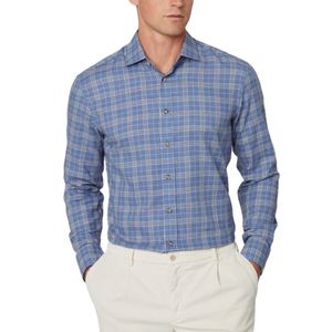 Camisa Light Flannel Check Azul Navy