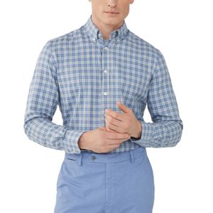 Camisa Melange City Check Azul Y Gris