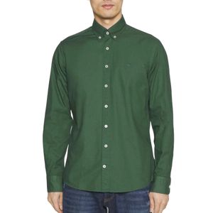 Camisa Garment Dyed Oxford Verde Oscuro