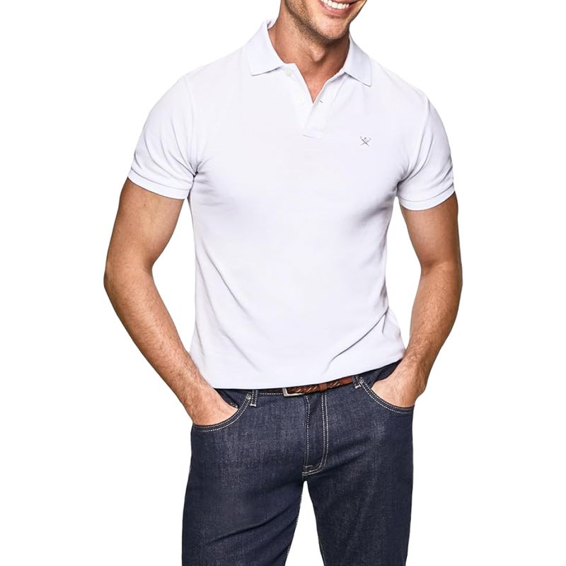 Polo-Slim-Fit-Logo-Optic-White