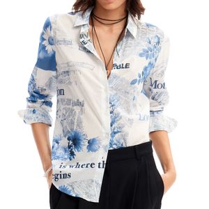 Camisa Flowers News Blanco