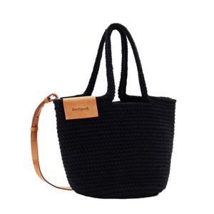 Shopping Bag Cestas Trenzadas Negro