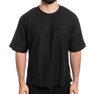 T-Shirt Negro Boxy Ribbed