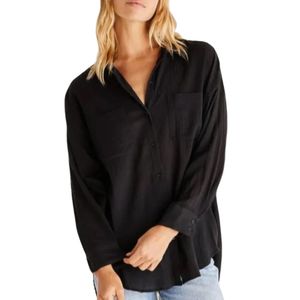 Lalo Button Up Top Negro