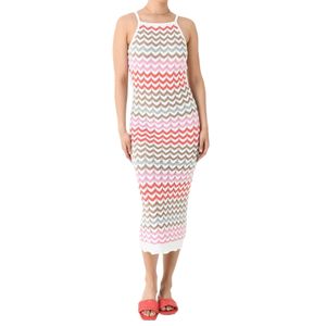 Camille Stripe Crochet Vestido Multi