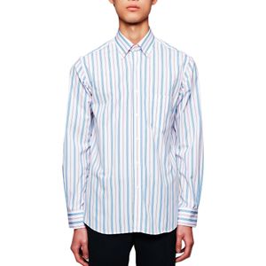 Camisa de Hombre Rayas Azul Rosa