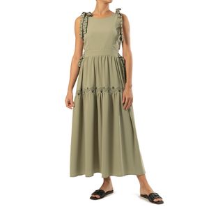 Vestido Maxi Cut Outs Verde