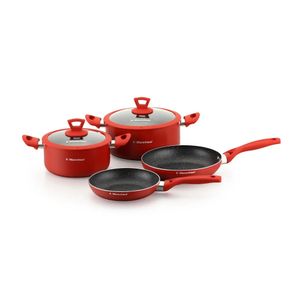 Induccion set cocina eclipse 6pc rojo
