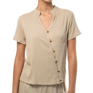 Camisa Asimétrica Beige