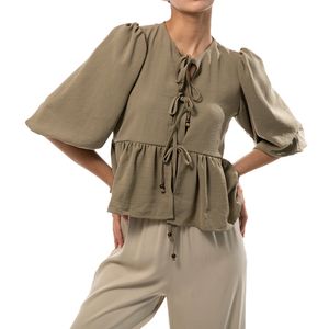 Blusa Lazos Verde Oliva