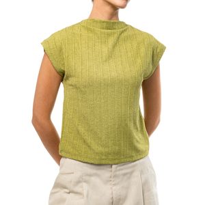 Blusa Cuello Alto Verde Oliva