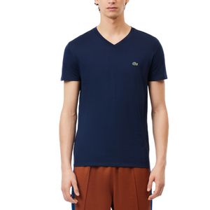 T-Shirt Cuello en V Algodón Pima Navy Blue