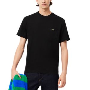 T-Shirt Cuello Redondo Bolsillo Negra