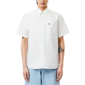 Camisa Algodón Manga Corta Regular Fit Blanca