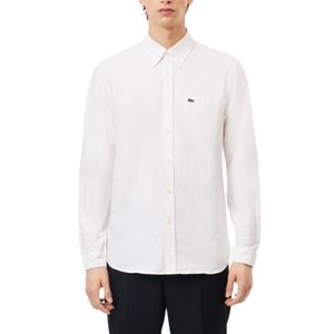 Camisa Algodón Manga Larga Regular Fit Blanca