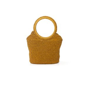 Bolso Tejido con Argolla Dorado