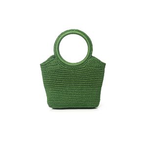 Bolso Tejido con Argolla Verde
