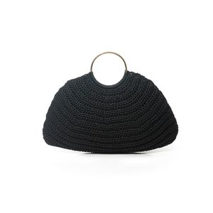 Cartera Tejida Argolla Negra