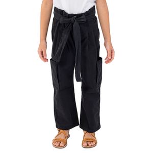 Jean Paper Bag Wide Leg Negro