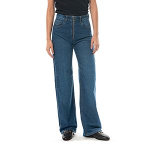 Jean Front Zipper Azul