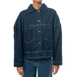 Chaqueta Denim Costuras Azul