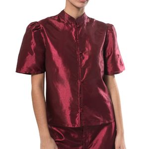 Blusa Cuello Mao Vino