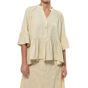 Blusa Camisera Beige