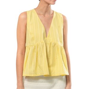 Blusa Corte en V Amarilla