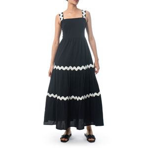 Vestido Negro con Blanco