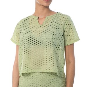 Top Bordado Verde