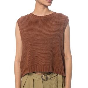 Blusa con Apertura en Espalda Cafe