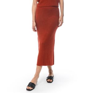 Falda Midi Terracota