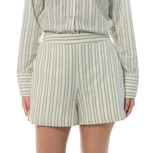 Short Corto Algodon Verde Blanco