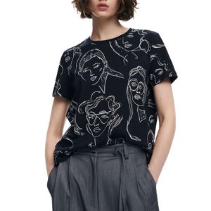 Camiseta Caras Negro