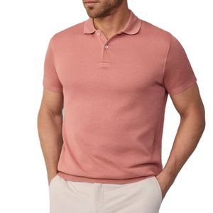Polo Stop Start Knit Dark Peach Orange