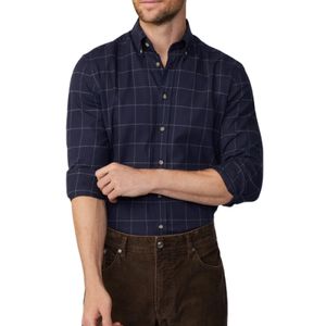 Shirt Flannel Windowpane Navy