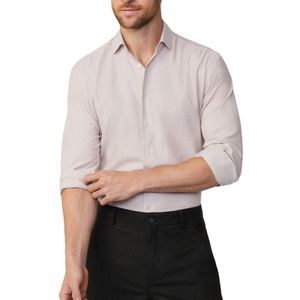 Shirt Tencel Mel Stripe Tan Brown