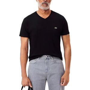 T-Shirt Cuello V Algodón Pima Black
