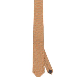 Corbata Seda Natural Naranja